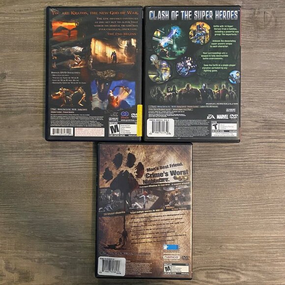 Lot of 3 PS2 Video Games - Marvel Nemesis Rise of Imperfects, God of War II, Etc - Picture 2 of 9